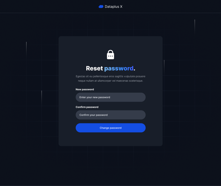 Reset Password - Dataplus X Webflow Template